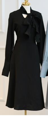French Chic Retro Chiffon Midi Dress