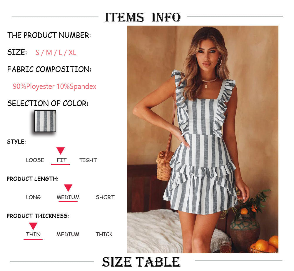 Striped Lace Cami Dress
