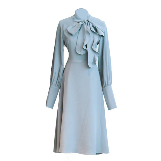 French Chic Retro Chiffon Midi Dress