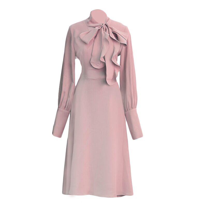 French Chic Retro Chiffon Midi Dress