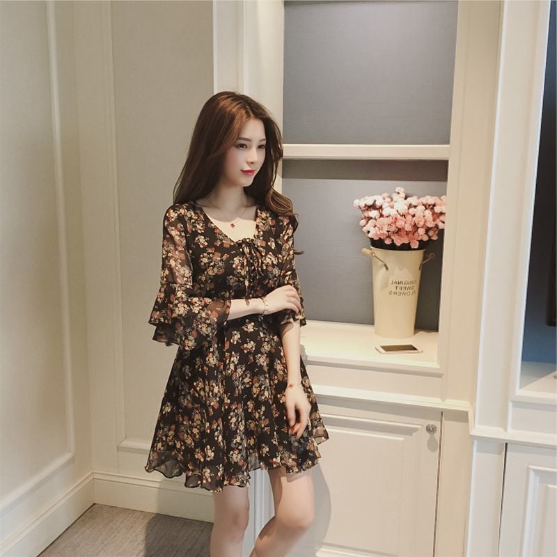 Floral print Chiffon Dress