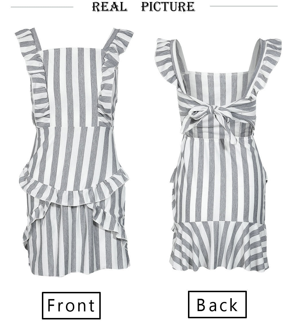 Striped Lace Cami Dress